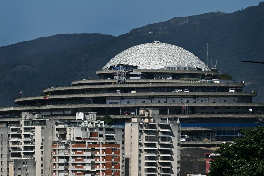 La redoutée prison de l'Hélicoïde à Caracas, accusée d'être un centre de torture par l'opposition, le 8 janvier 2026.