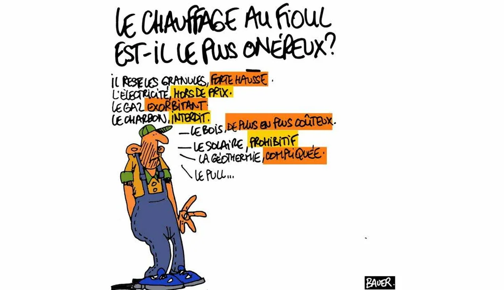Dessin sur le coût du fioul publié le 27 janvier