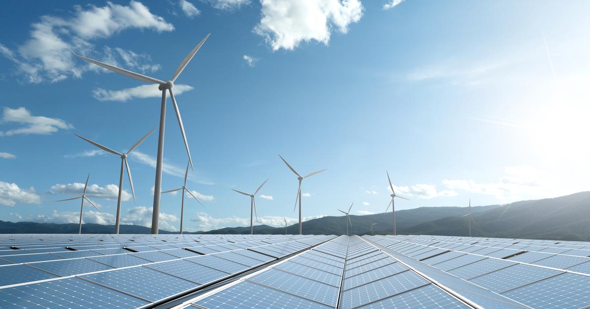 Vue aérienne des énergies renouvelables en Europe