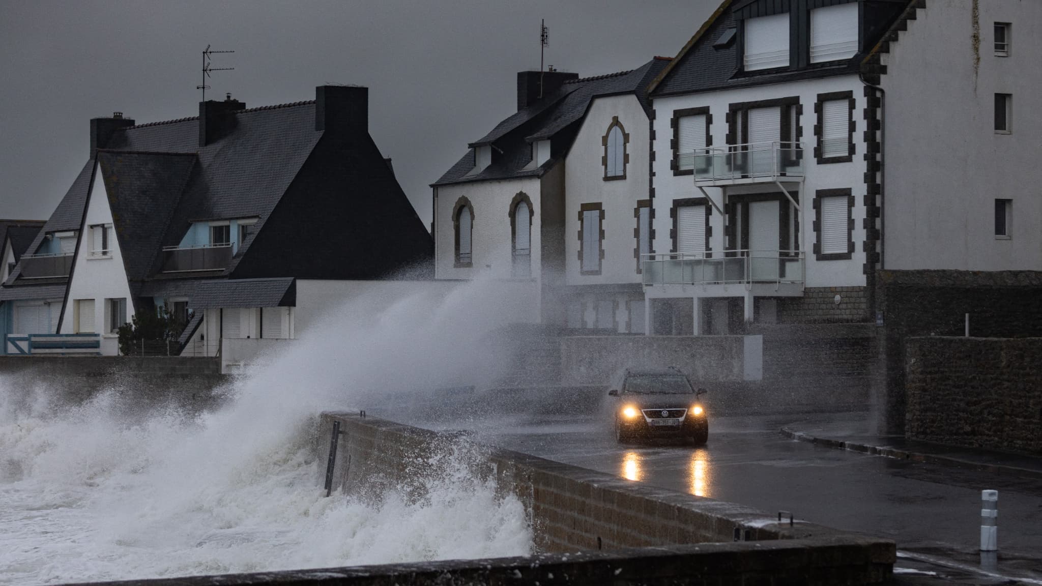 Finistère Guilvinec Ingrid tempête photo