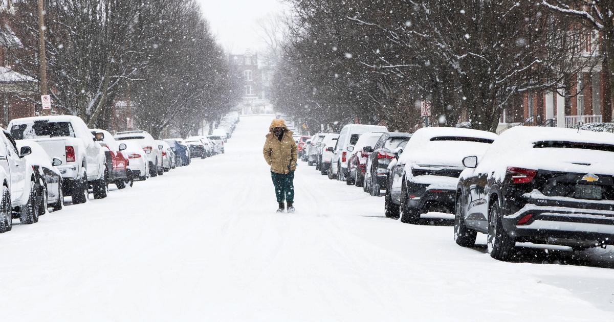 Vue d'une tempête hivernale sur les États-Unis
