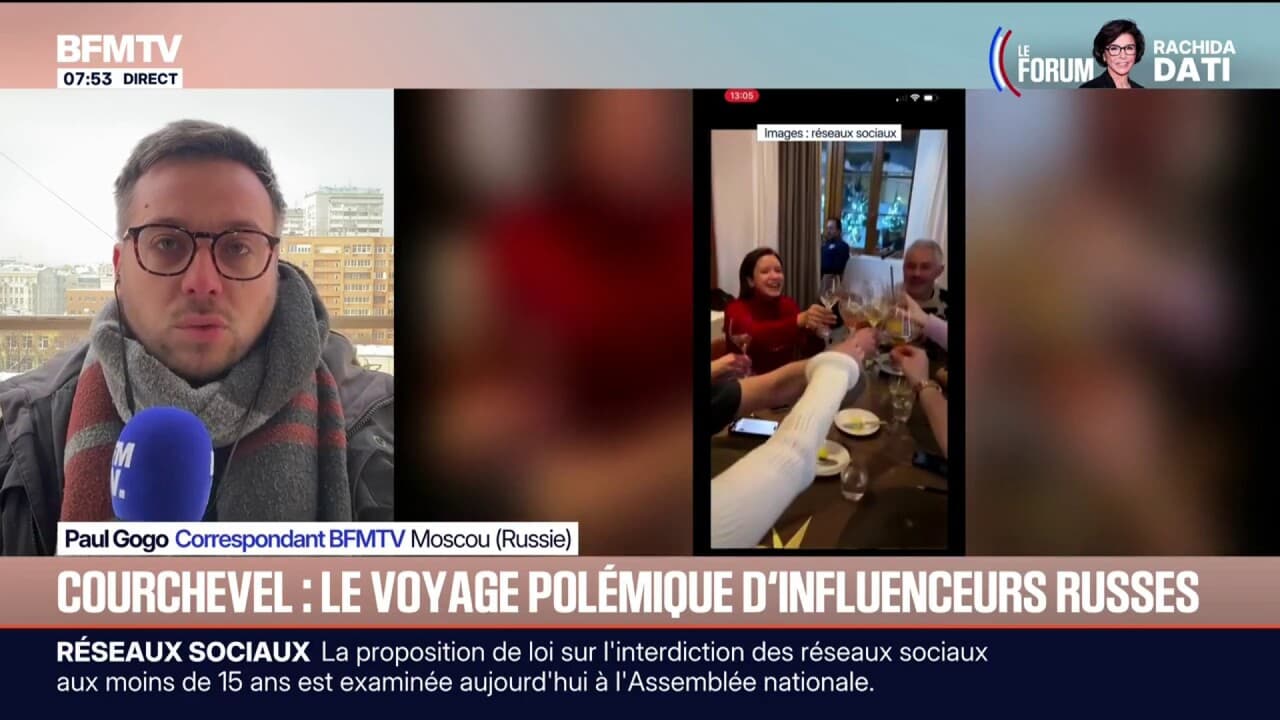 Voyage luxueux d'influenceurs russes à Courchevel