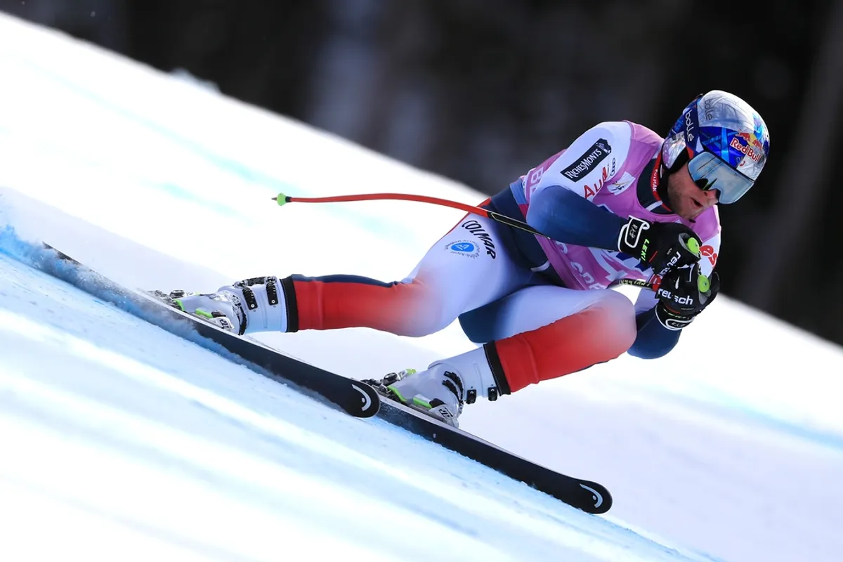 Alexis Pinturault lors d'une compétition de ski alpin
