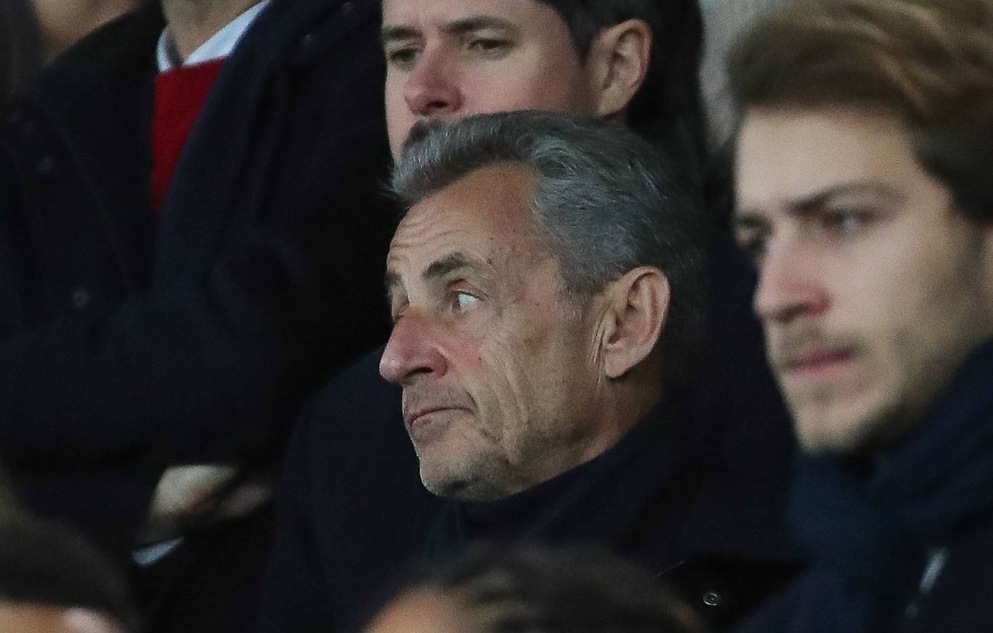 Nicolas Sarkozy lors d'un match de football à Paris