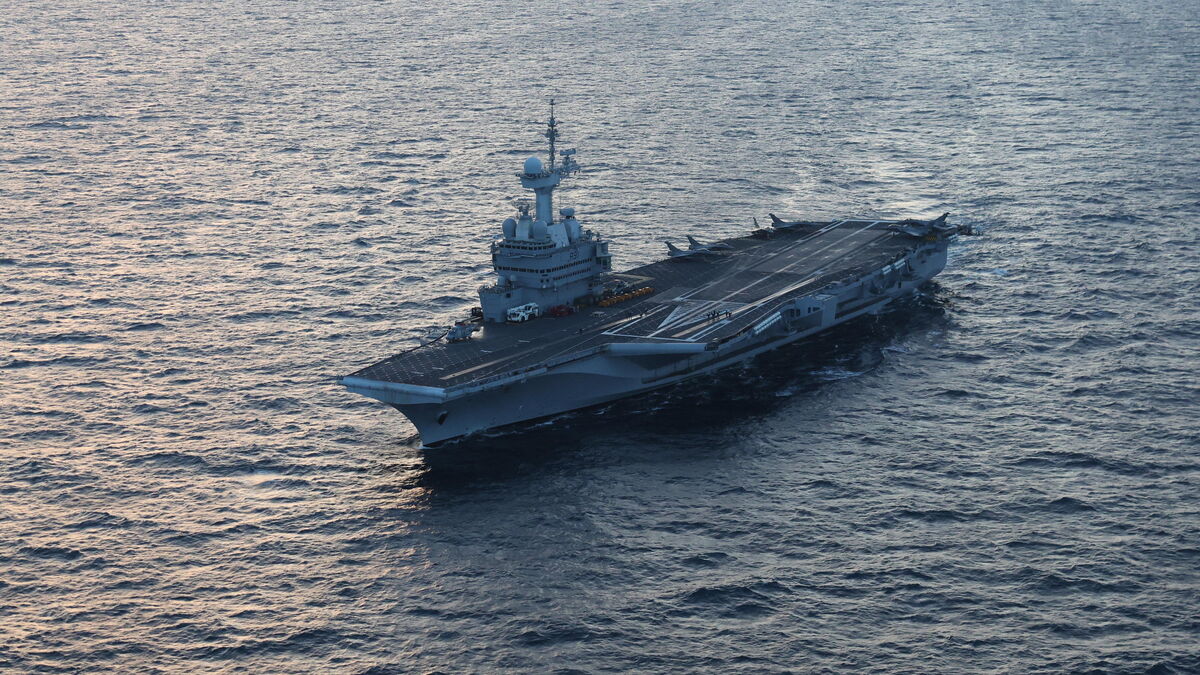 Vue de la flotte française près du Groenland