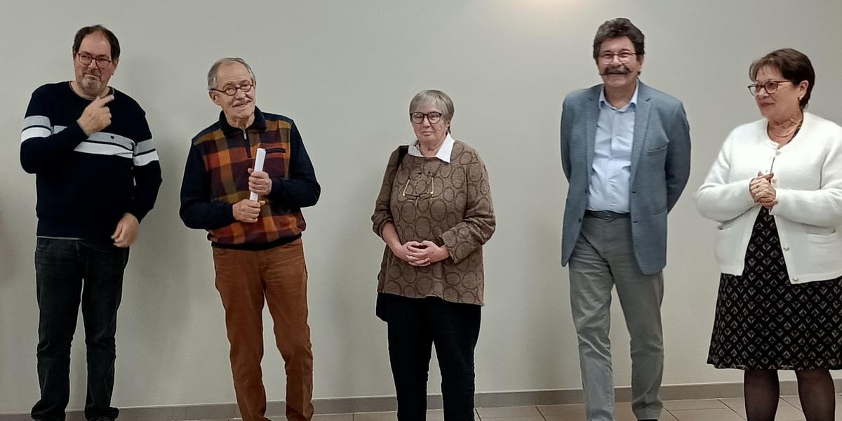 Habitants et maire lors des vœux à Saint-Hilaire-d'Estissac