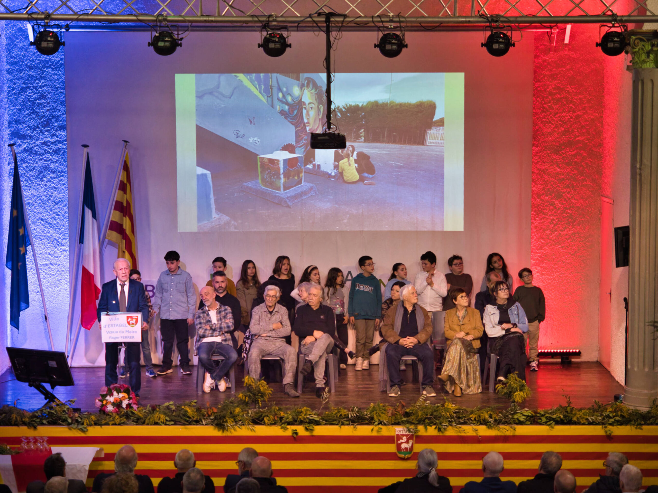 Discours des vœux municipaux lors d'une cérémonie