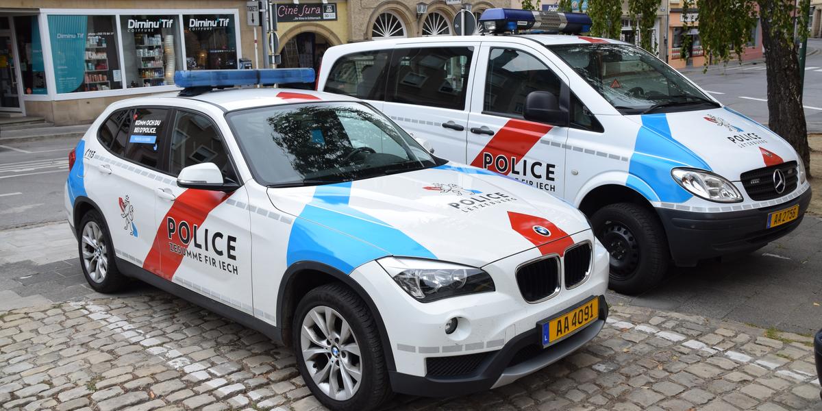 Voiture de police dans le Luxembourg