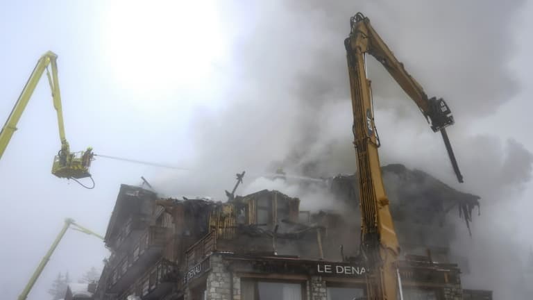 Hôtel de Courchevel incendié, photo BFMTV
