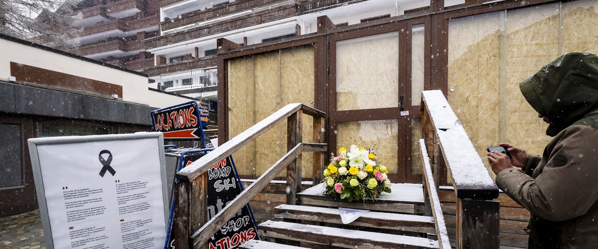 Vue du bar Le Constellation après l'incendie