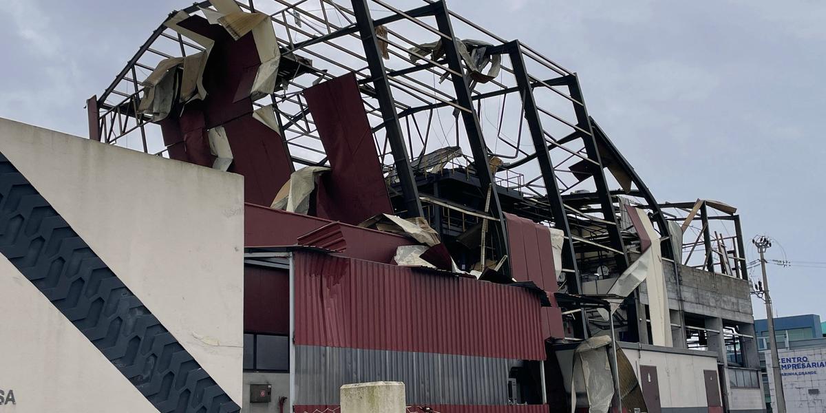 Vue générale des dégâts causés par Kristin au Portugal