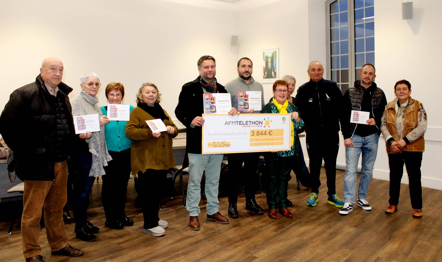 Récolte Téléthon à Vicquoises