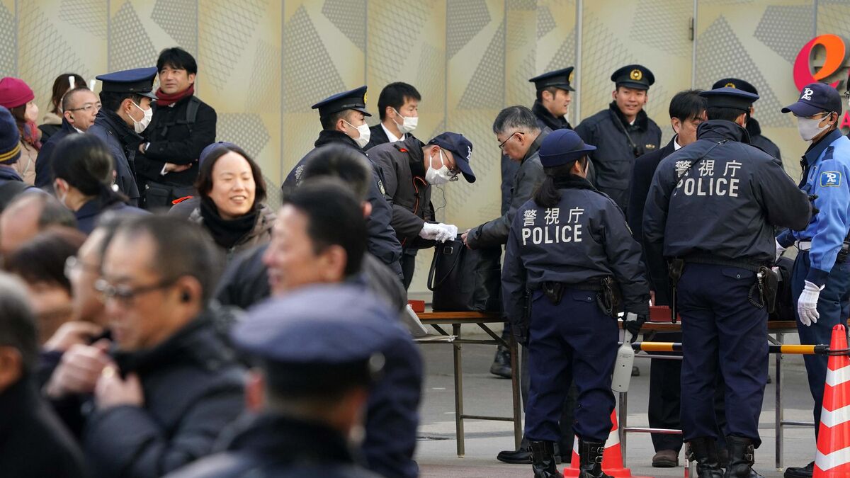 Police sur place après braquage à Tokyo