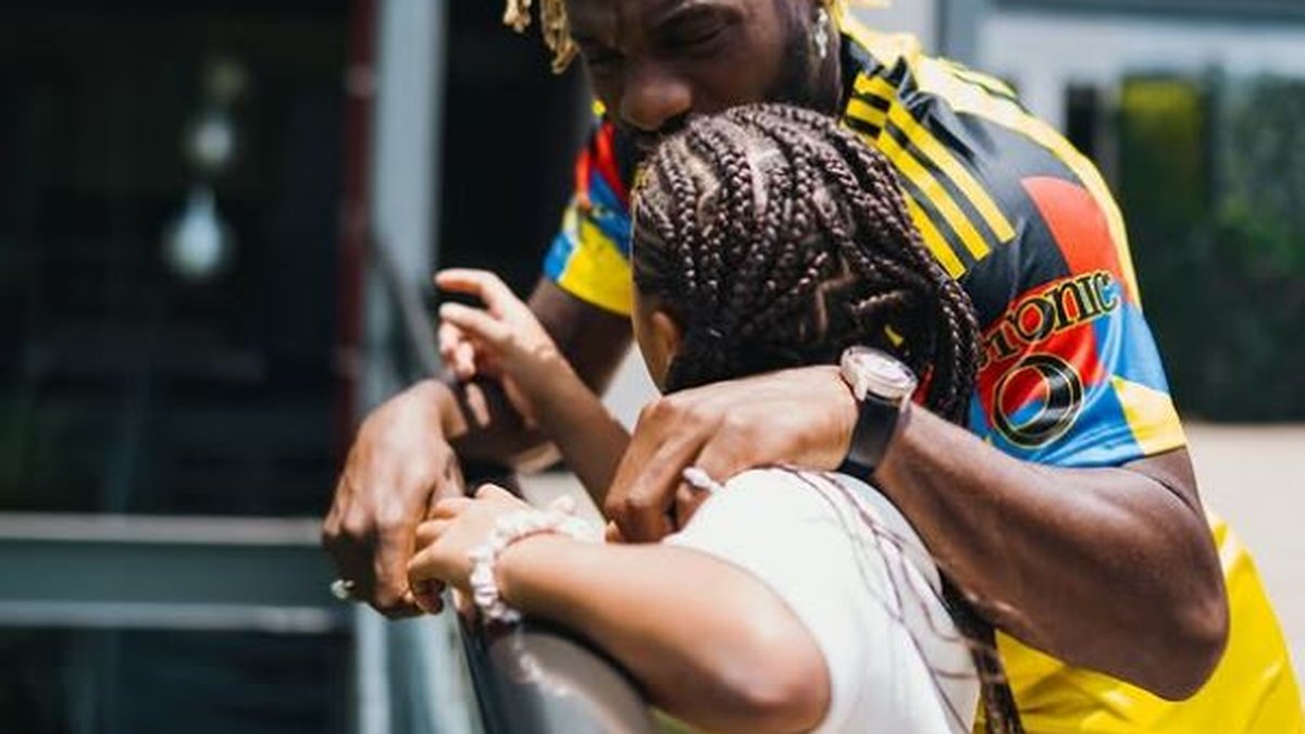 Allan Saint-Maximin lors d'un message sur les réseaux