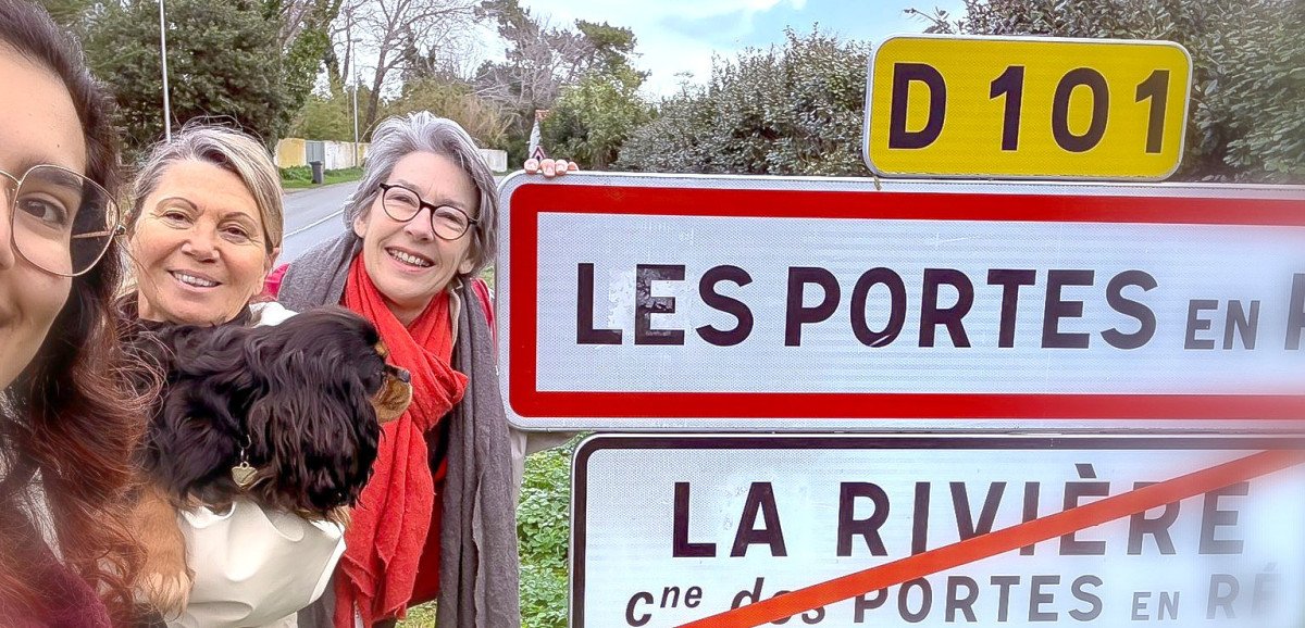 Nathalie Barbarin lors du tour symbolique de l’île de Ré