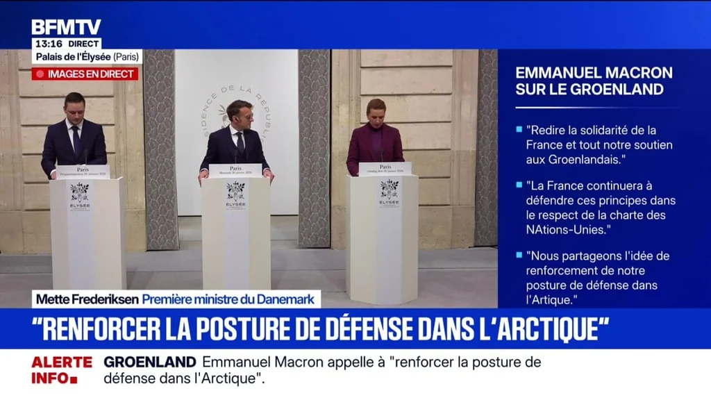 Macron réaffirme le soutien au Groenland et au Danemark à l’Élysée
