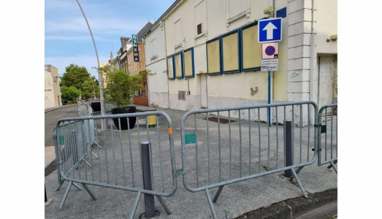 Montceau-les-Mines: mur de l’ancien cinéma, sécurité et campagne