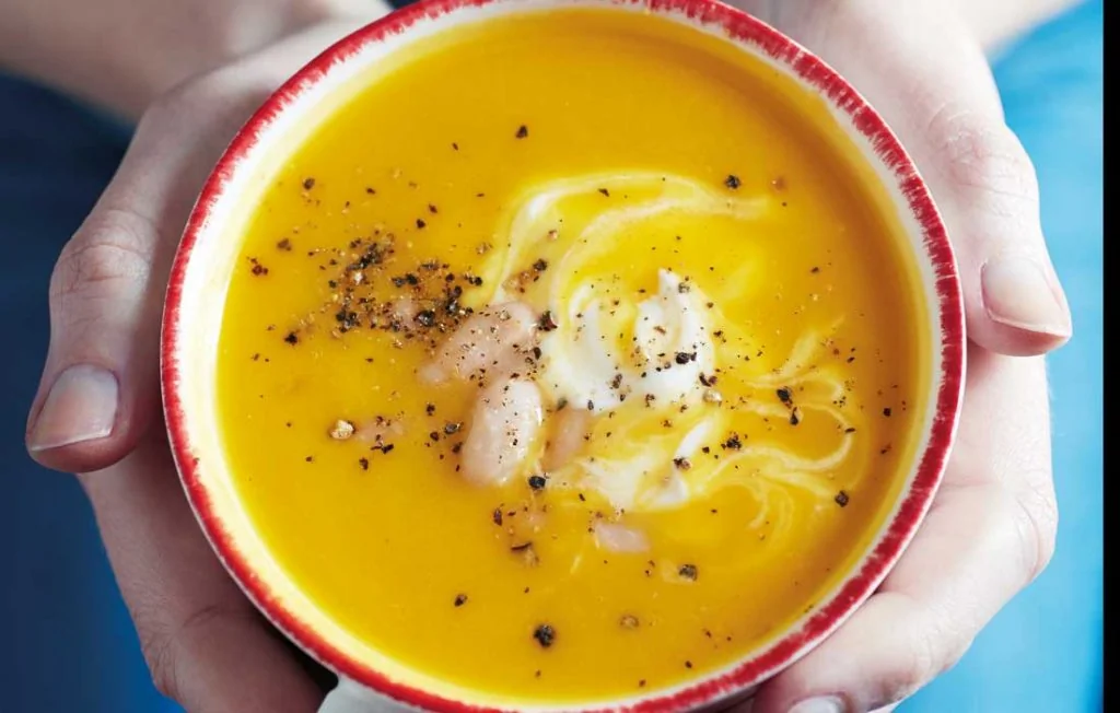Soupe de potiron aux haricots cannellini