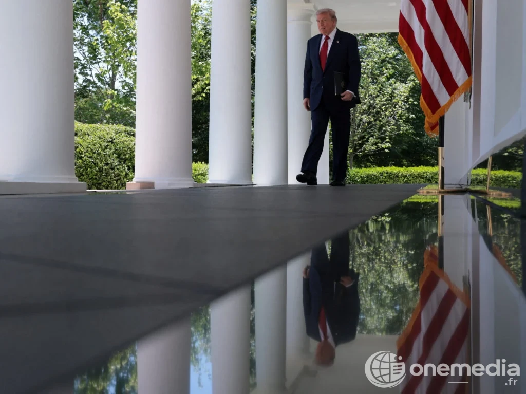Donald Trump lors d’une prise de parole à Washington au moment de l’annonce de la trêve entre la Russie et l’Ukraine