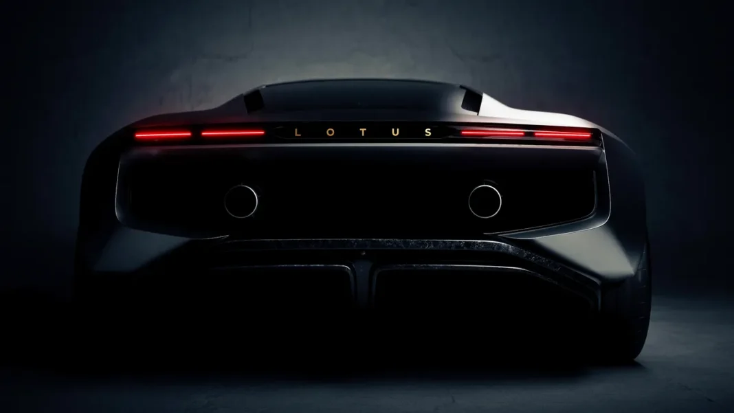 Visuel Lotus lié au plan Focus 2030 et à un futur supercar hybride