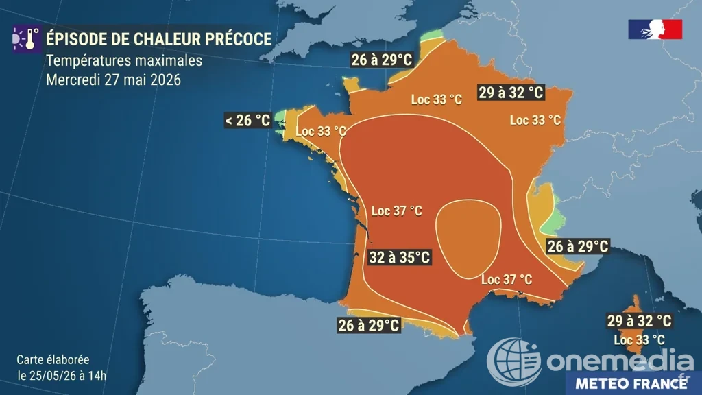Canicule : huit départements resteront en vigilance orange mercredi, une chaleur précoce qui s’installe