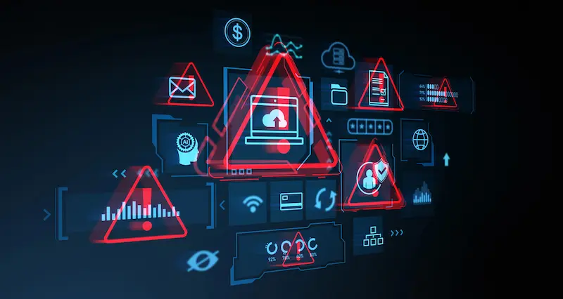 Illustration cybersécurité, IA et finance