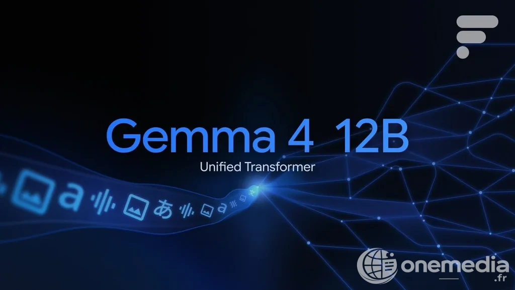 Illustration de Gemma 4 12B, modèle d’intelligence artificielle ouvert de Google