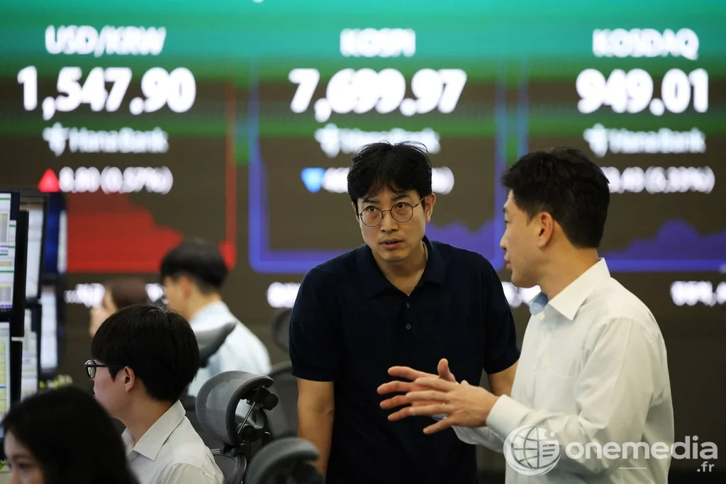 Tableau de marché asiatique lors de la correction des valeurs technologiques liées à l’IA