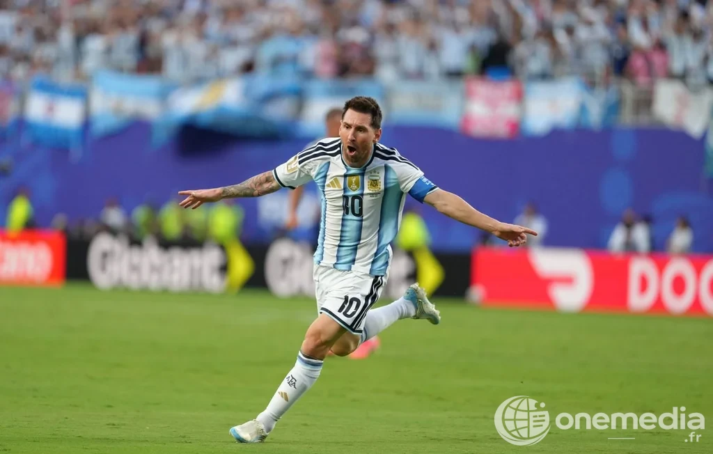 Lionel Messi célèbre un but avec l’Argentine contre l’Algérie au Mondial 2026