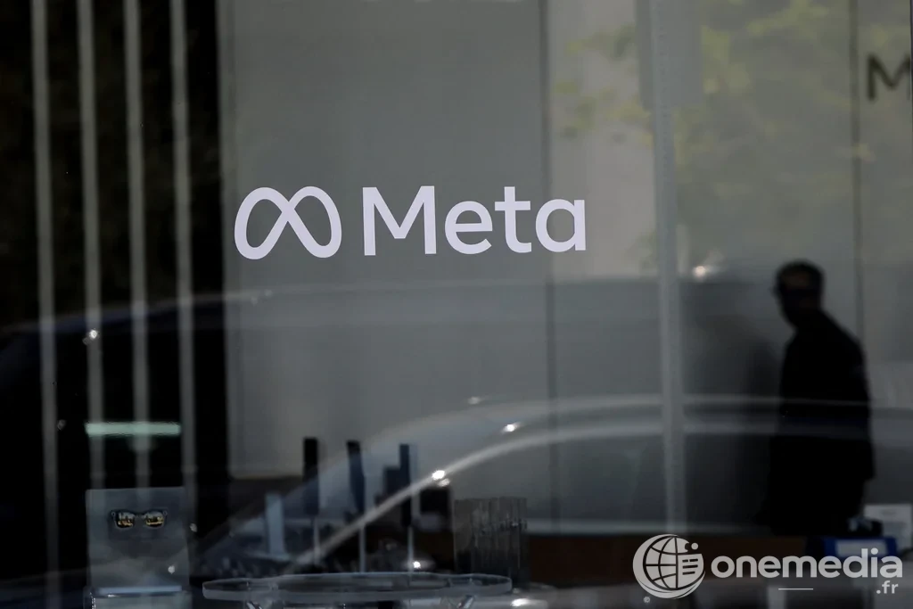 Logo Meta au Meta Lab de Los Angeles, image Reuters liée au dossier IA