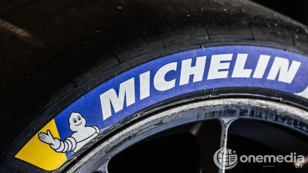 Logo Michelin sur un pneu — illustration de la fermeture de l'usine BFGoodrich de Tuscaloosa