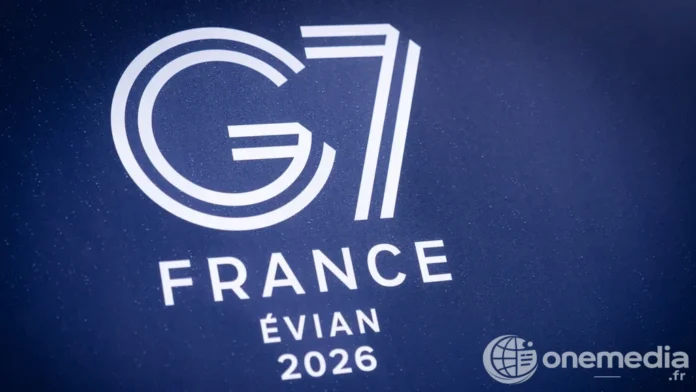 Vue du lac Léman et de la ville d'Évian-les-Bains, où s'ouvre le sommet du G7 lundi 15 juin 2026