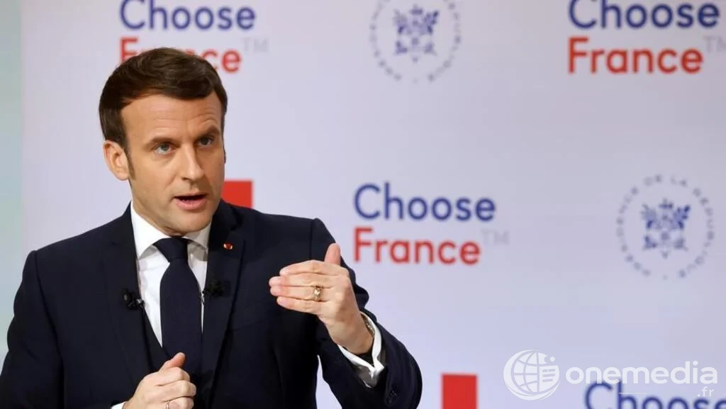 Emmanuel Macron au sommet Choose France, illustration du dossier SoftBank et IA