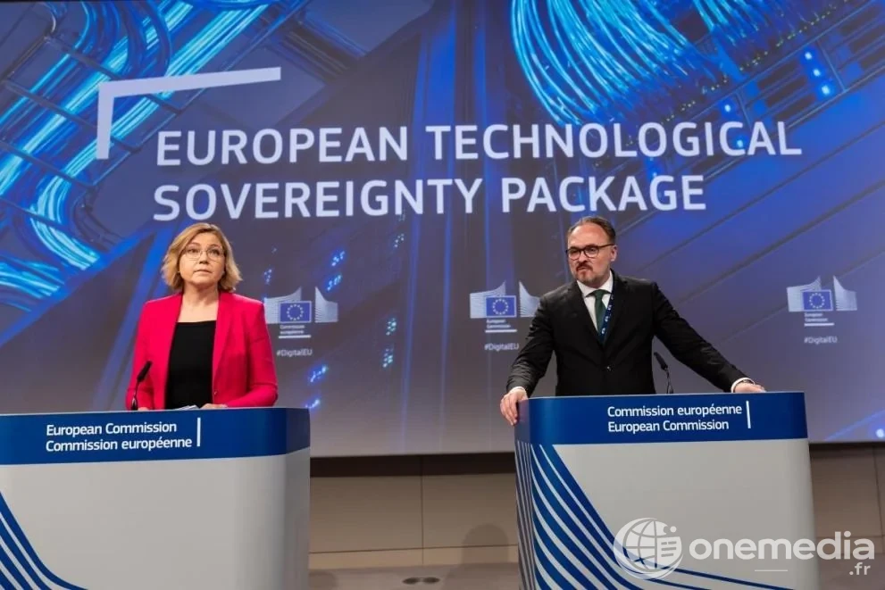 Conférence de presse à Bruxelles sur le paquet européen de souveraineté technologique