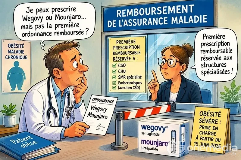 Wegovy et Mounjaro remboursés : conditions de prise en charge par l'Assurance maladie (illustration par Caducée.net)