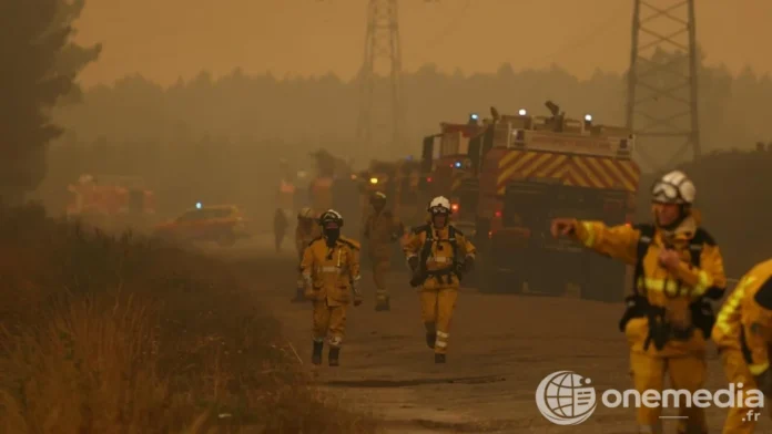 Des pompiers mobilisés contre un incendie en Gironde