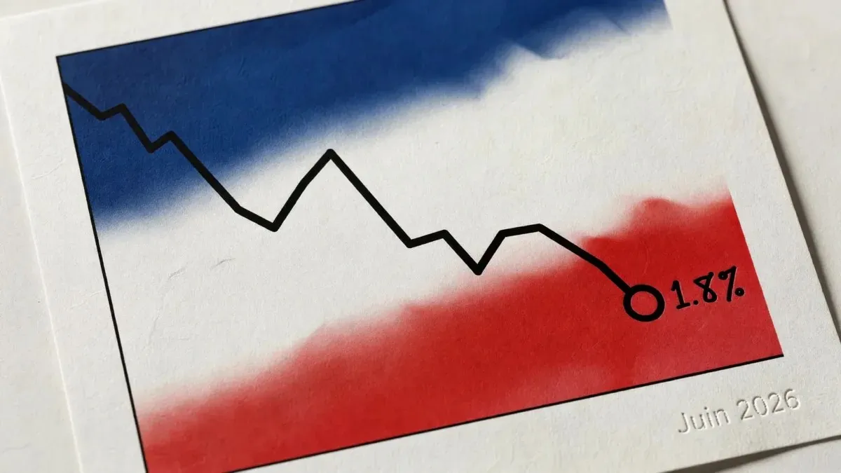 Courbe d'inflation en zone euro et en France en juin 2026, comparée à l'objectif de 2 % de la BCE