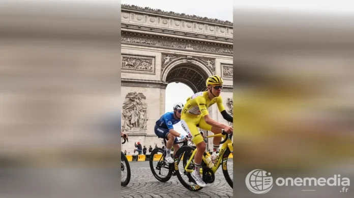 Un coureur du Tour de France sur la route lors de l’édition 2026