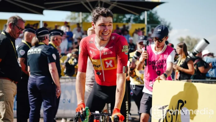 Søren Wærenskjold lors de la 11e étape du Tour de France 2026 à Nevers