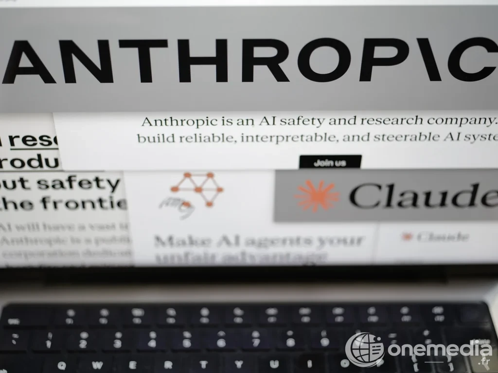 Écran affichant les logos d’Anthropic et de Claude