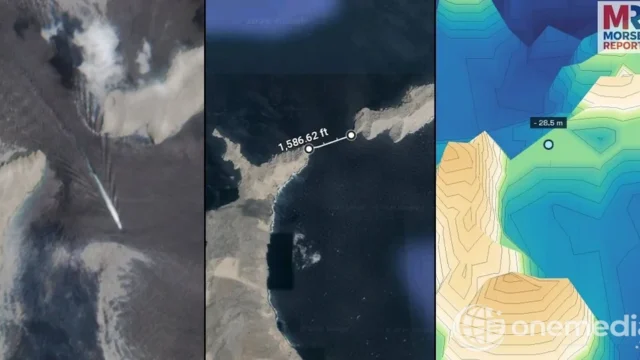 Vue aérienne de la péninsule de Musandam près du détroit d’Ormuz