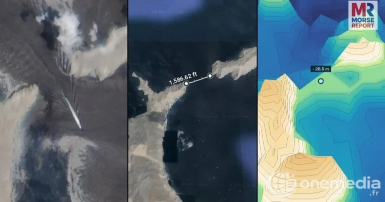 Vue aérienne de la péninsule de Musandam près du détroit d’Ormuz