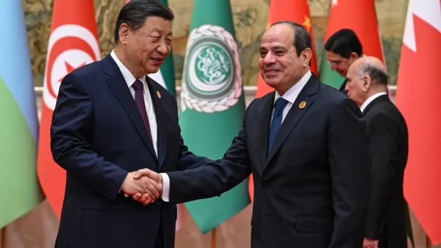 Xi Jinping et Abdel Fattah al-Sissi lors d’une rencontre officielle