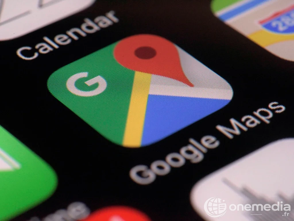 Icône Google Maps affichée sur l’écran d’un smartphone