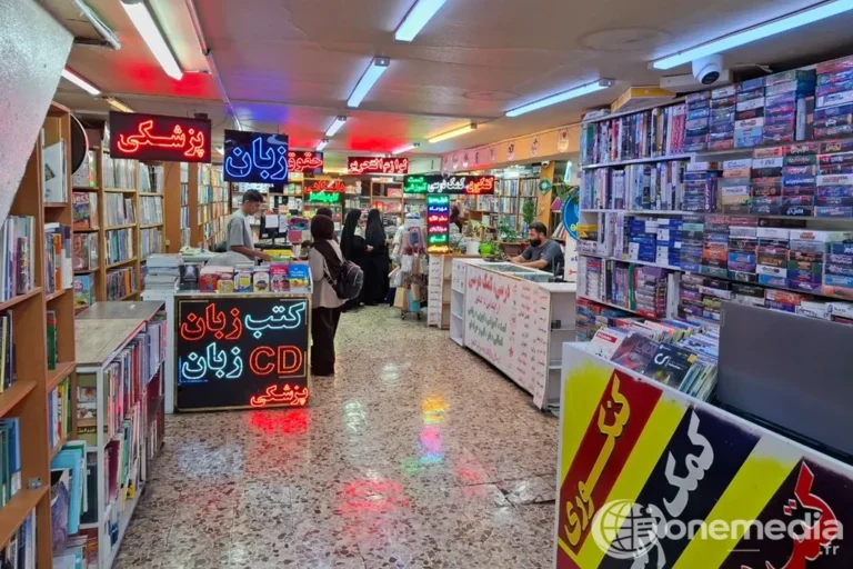 Une librairie de Téhéran, en Iran