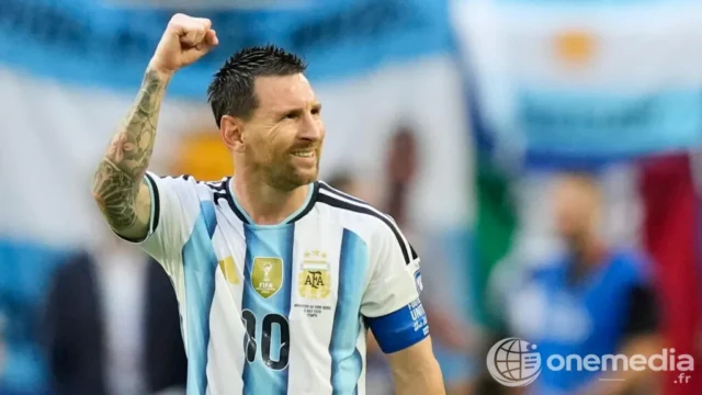 Lionel Messi célèbre avec l'Argentine lors du Mondial 2026