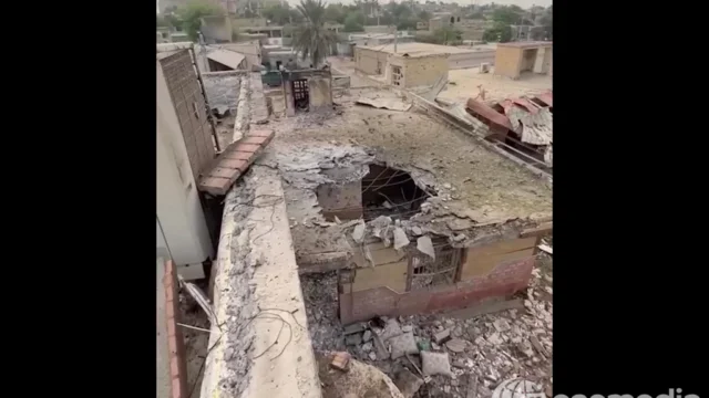 Conséquences de la frappe rapportée à Sirik, dans le sud de l’Iran