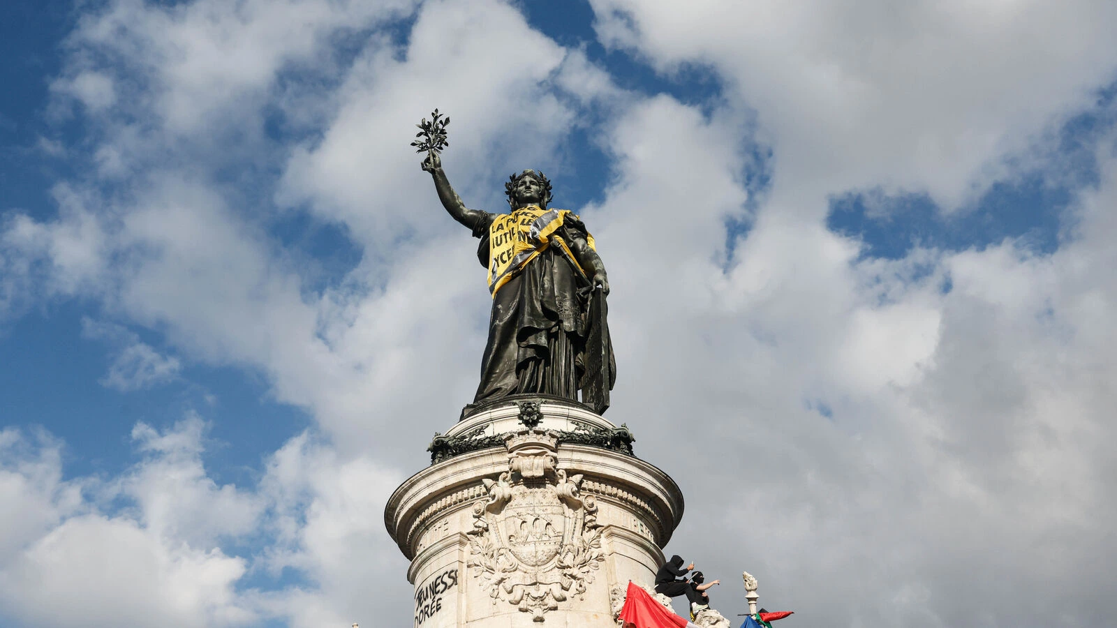 La place de la République à Paris, sur le parcours demandé par les Gilets jaunes.