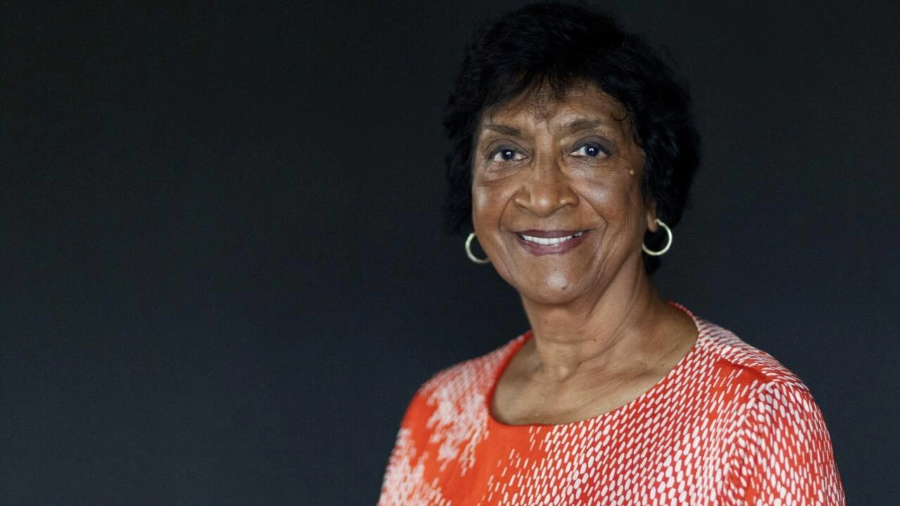 Navi Pillay lors d’une séance photo à Johannesburg le 20 janvier 2023.