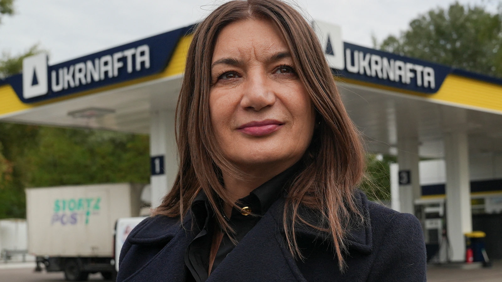 Illustration des stations-service ukrainiennes fortifiées face aux attaques russes